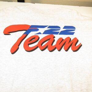 VTG TEAM F-22 LOCKHEED MARTIN BOEING Raptor FIGHT JET PLANE USAF JERSEY SHIRT XL